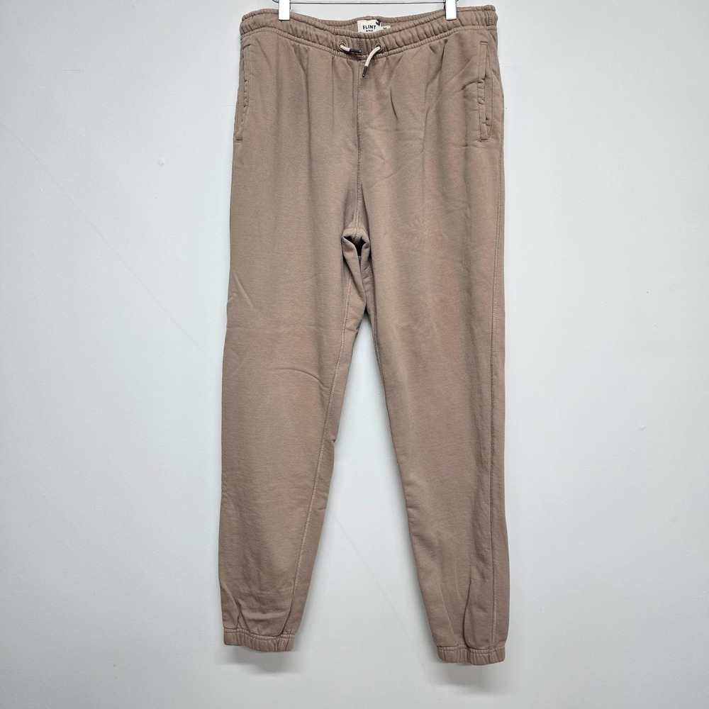Flint and Tinder French Terry Sweatpants Mens Medium Brown Joggers Minimalist
